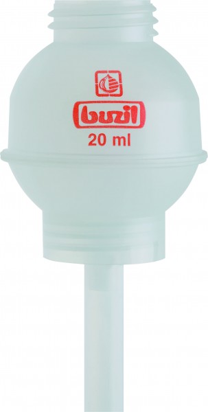 Buzil Dosierkugel transparent für 1L Flasche 10ml, 20ml, 50ml