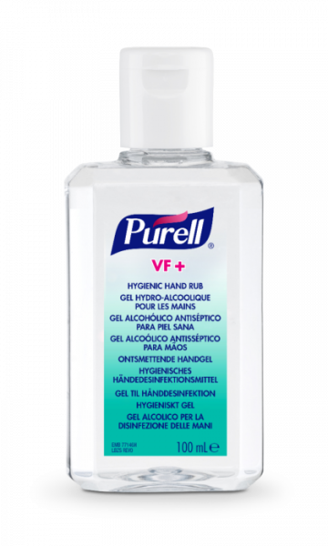 PURELL® VF+ Hygienisches Händedesinfektionsmittel, 100ml Fliptopflasche (Kittelflasche)