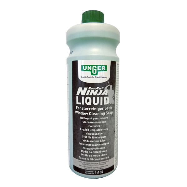 UNGER Ninja Liquid Fensterreinigungsseife 1L Flasche