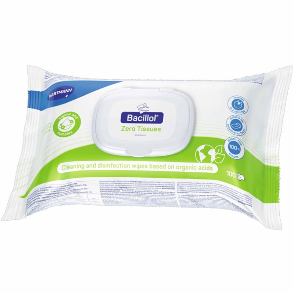 Hartmann Bacillol® Zero Tissues Reinigungs- und Desinfektionstücher, FlowPack