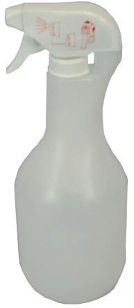 Mehrweg Sprühflasche mit Sprühkopf NEPTUN 1000 transparent-weiß