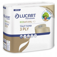 LUCART ECO NATURAL 4.3 Toilettenpapier PAPER PACKING 3-lagig, 270 Blatt, 56 Rollen