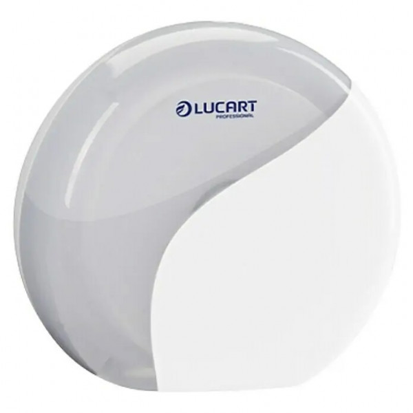 LUCART IDENTITY Mini Jumbo-Toilettenpapierspender Ø 220mm weiß/transparent