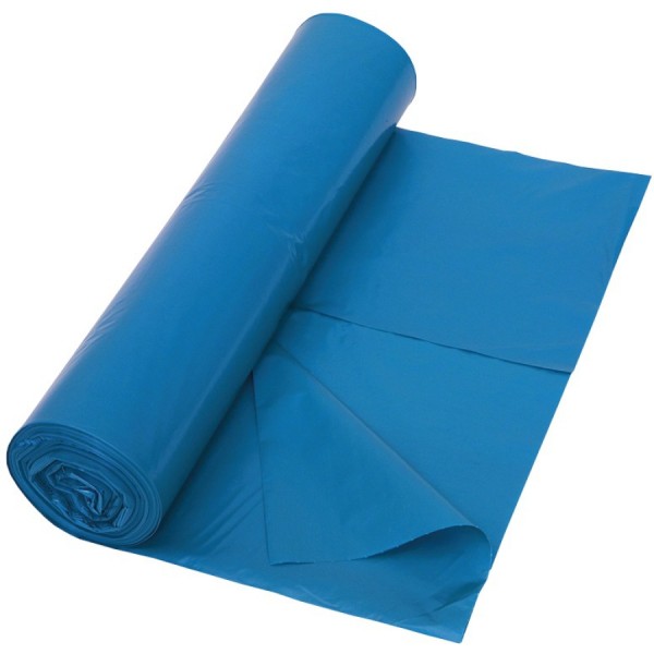 DEISS Standard LDPE Müllsack, 120L blau, auf Rolle, 700x1100 mm, 27µ, 250 Stück