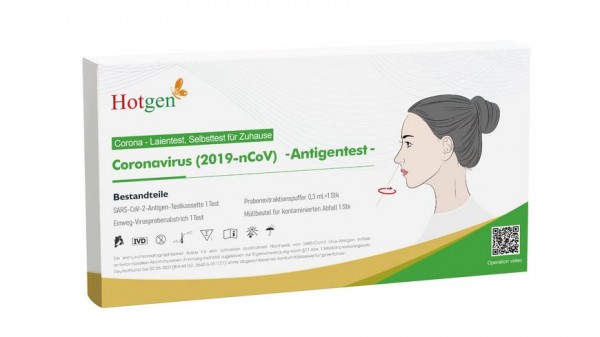 HOTGEN Coronavirus (2019-nCoV) - Antigentest (Laientest - Selbsttest) - 1er Pack