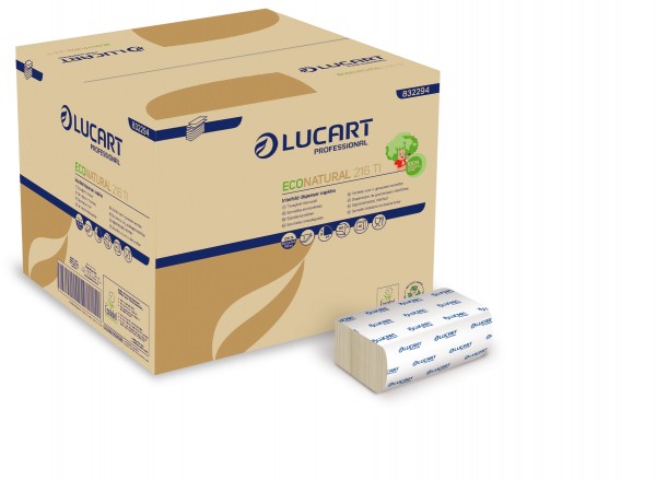 LUCART ECO NATURAL 216 TI System-Spenderservietten, 16x24, 6.000 St.