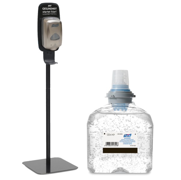 PURELL® Starter Kit TFX™: mobile Händedesinfektionsstation metallic/schwarz
