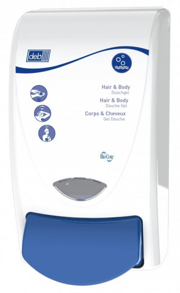 DEB STOKO® Spender Hair & Body 1L (blaue Taste)