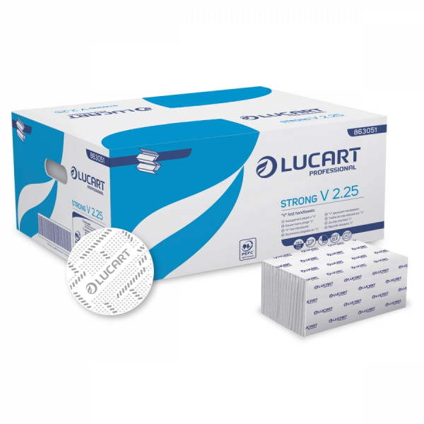 LUCART STRONG V2.25 Falthandtücher, 25,3x21, 2-lg., 3.800 Blatt