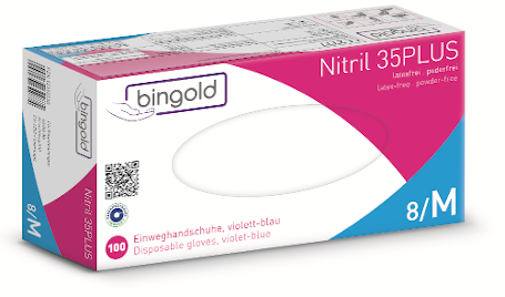 bingold NITRIL 35 Nitril-Einweghandschuhe violett-blau