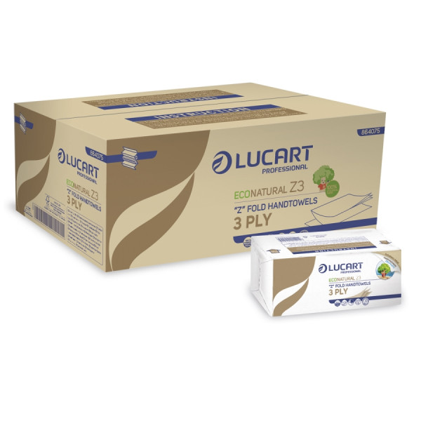 LUCART EcoNatural Z3 - "Z-Falz"-Falthandtücher