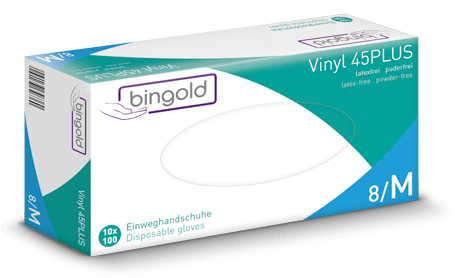 bingold VINYL 45PLUS Vinyl-Einweghandschuhe transparent