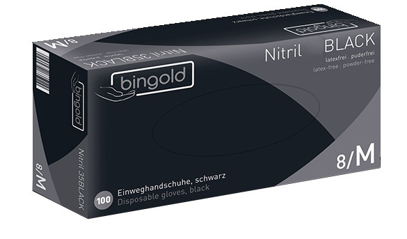 bingold NITRIL 30BLACK Nitril-Einweghandschuhe schwarz