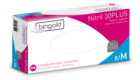 bingold NITRIL 30PLUS Nitril-Einweghandschuhe violett-blau