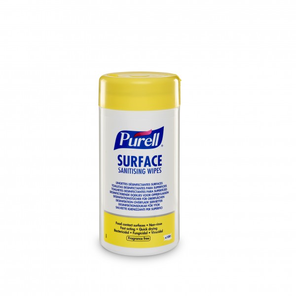 PURELL® SURFACE Desinfektionstücher für Oberflächen, 100 Tücher Zupfdose