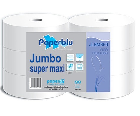 Toilettenpapier Jumbo 2-lagig hochweiß 300 Meter