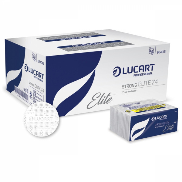 LUCART STRONG ELITE Z4 - Z-Falz Falthandtücher Interfold, 23x23,5, 4-lg., 2.772 Blatt