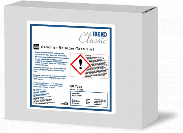 IBEKOClassic Geschirr-Reiniger Tabs 2in1 (60er Box)
