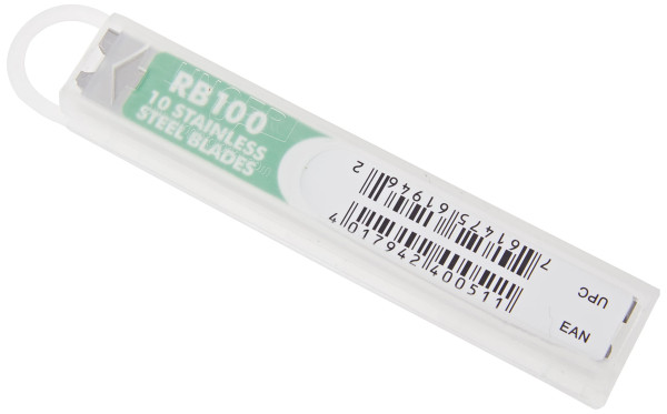 Edelstahl-Oberflächenklingen 10 cm (10 Stück)