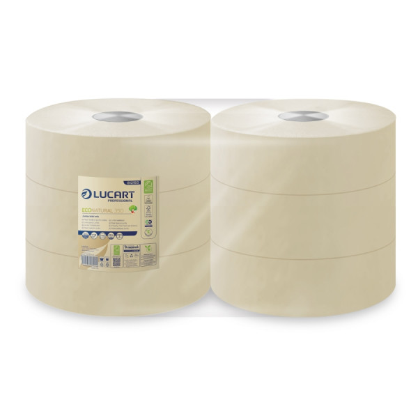 LUCART ECO NATURAL 350 Jumbo-Toilettenpapier 2-lg., 6 Rll.