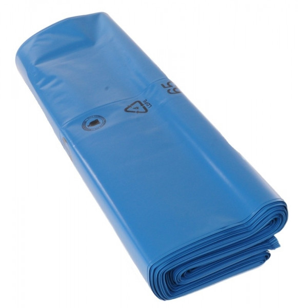 DEISS PREMIUM® Müllsack LDPE, 240L, 650+550x1.350 mm, Typ 70, blau