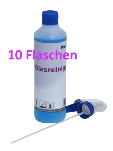PLANOL Glasreiniger 0,5L Flaschen + 1x Sprühkopf AKTION